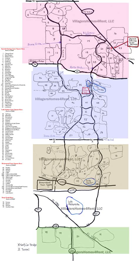 Map of The Villages Florida
